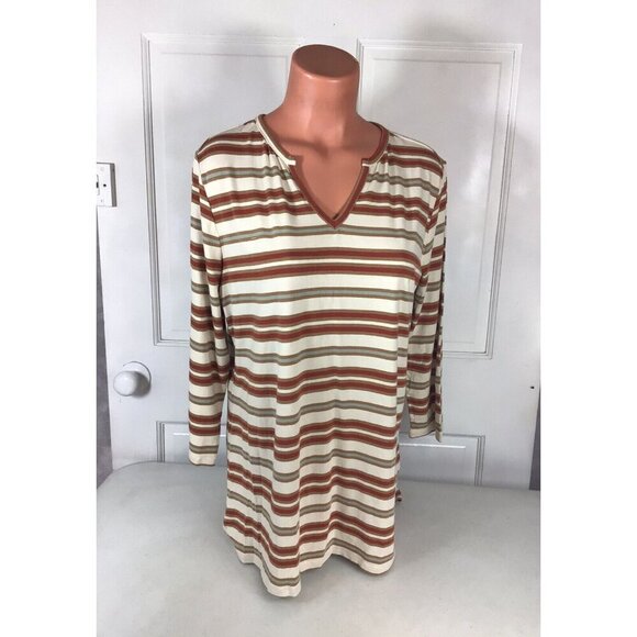 Sahalie Stripe Blouse Womens Large - Picture 1 of 6